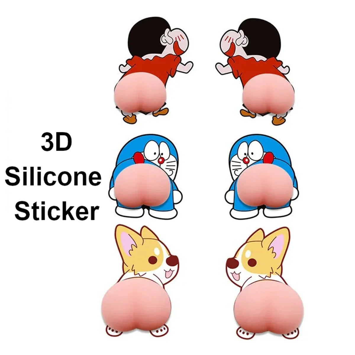 Funny Cartoon Butt Stickers