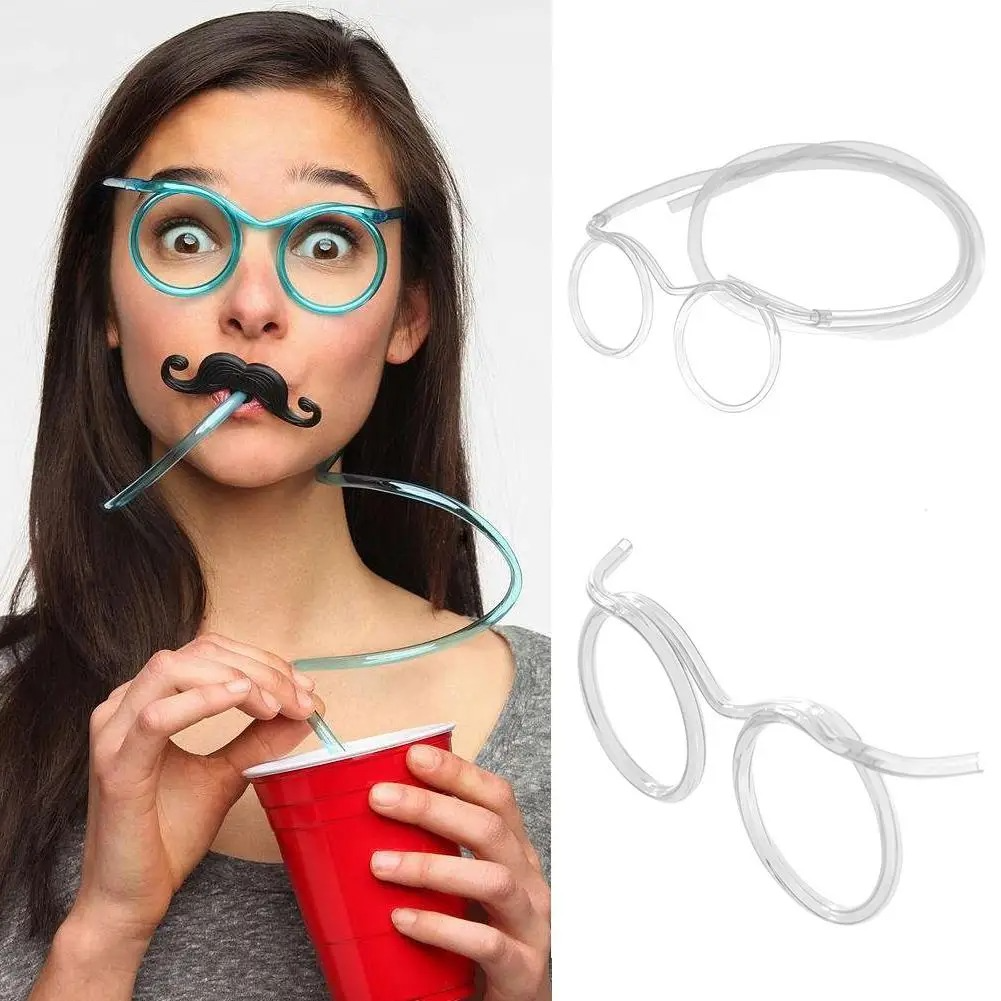 Drinking Straw Eye Glasses